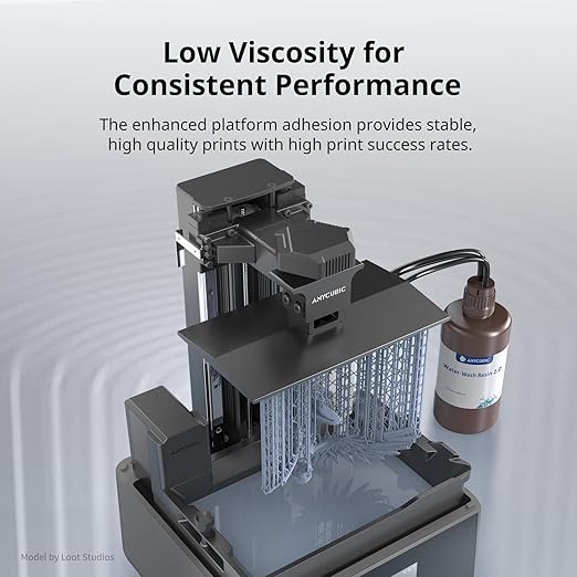 ANYCUBIC Water Washable 3D Printer Resin 2.0 Bundle, 405nm High Precision 3D Resin, Low Shrinkage Photopolymer Resin for LCD Resin 3D Printer (Grey+Clear+White+Black,1kg per Bottle, 4kg in Total)