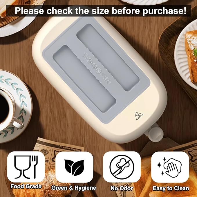 2 Pack Toaster Cover,Silicone Toaster Lid Bread Machine Cover 2 Slice Wide Slot,Electric Bread Maker Upper Covers for Clean Organized Kitchen(Grey)