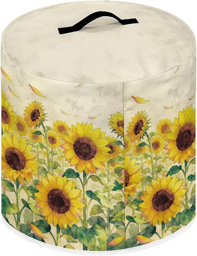 Xoenoiee Sunflowers Pattern Kitchen Appliance Dust Covers with Pockets, Electric Pressure Cooker Cover Compatible with Crock Pot, Rice Cooker Cover, for 6 Qt