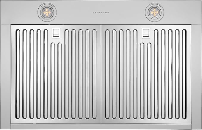 Hauslane Range Hood Wall Mount 30" Ducted or Ductless Kitchen Vent Hood Stainless Steel Stove Hood - 3 Speed, Touch Control, LED Lamps, Baffle Filters, Auto Shut-off, WM538