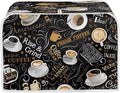 UNICEU Coffee Pattern Quilted Toaster Cover - Fits Most Standard 2 Slice Toasters, Kitchen Small Appliance Cover