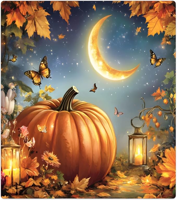 Autumn Pumpkin Maple Leaves Dishwasher Magnet Cover for The Front Dishwasher Door Cover Panel Decals Magnetic Refrigerator Cover for Kitchen Farmhouse Home Decor 23 X 26 in