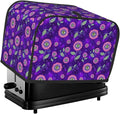 2 Slice Toaster Cover with Pocket, Trippy Eyes Flower Sunflower Lightweight Foldable Dust Cover, Fingerprint Protection for Kitchen