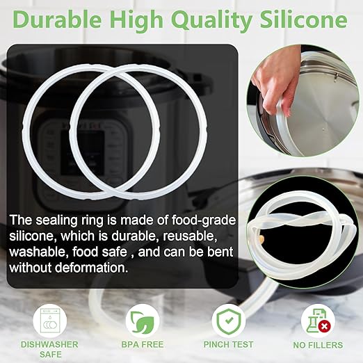 11 PCS Instant Pot Accessories for Duo 8 Qt and Duo Plus 8 Qt, InstantPot Replacement Parts Include Sealing Ring, Steam Release Valve, Anti-Block Shield, Valve Sealing Ring, Float Valve and Gasket