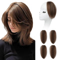 REECHO Clip in Hair Volumizer, Short Thick Clip in Hairpieces Adding Extra Hair Volume Extensions for Women with Thin Fine (Ginger Brown, 8 Inch(Pack of 4))
