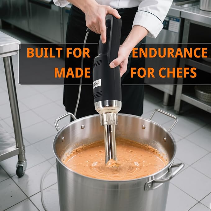 Commercial Immersion Blender, 500W Heavy Huty Hand Blender, With 20 Inch Detachable Shaft, 48 Gallons Capacity, Professional Industrial Grade Commercial Hand Mixer.