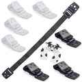 Bebe Earth - Furniture and TV Anti-Tip Straps (8-Pack) for Baby Proofing and Child Protection - Adjustable Wall Anchor Safety Kit - Secure Cabinets and Bookshelf from Falling (White/Black)