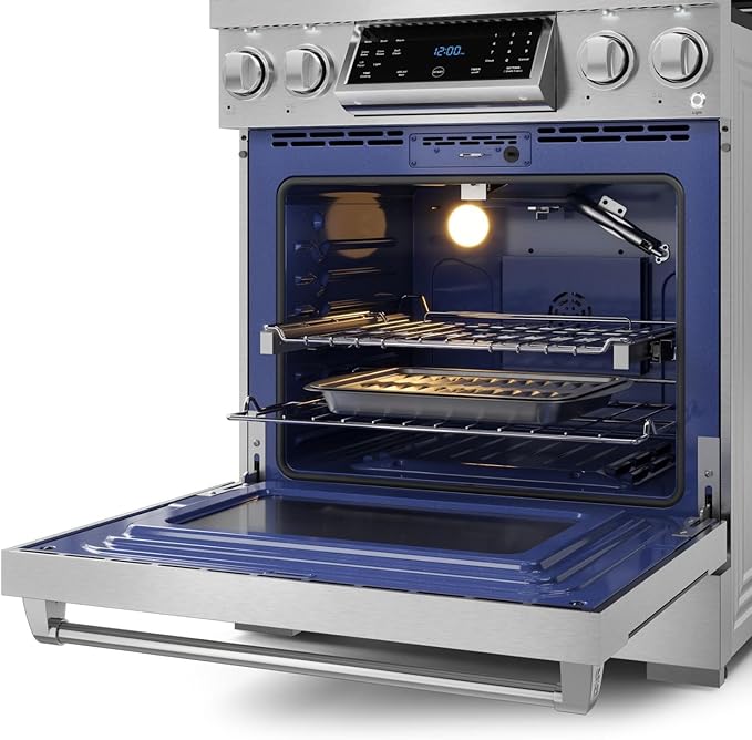 Gordon Ramsay by THOR Kitchen 30 Inch Professional Liquid Propane Range with Tilt Panel Touch Control in Stainless Steel