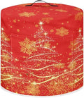 Golden Christmas Tree Dust Cover for Kitchen Instant Pot Accessories Appliance Cover Quart Pressure Cooker Air Fryer Rice Cooker Kitchen Appliance Dust Covers with Storage Pockets Size L
