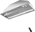 EKON 900CFM Range Hood Insert, Ducted/Ductless Built-in Range Hoods with Remote/4 Speeds Touch Control LCD Display,2pcs Baffle Filters Knob Control