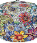 Flashideas Colorful Flowers Pressure Cooker Cover for Women Dust-proof Cover for Rice Cooker Air Fryer Kitchen Appliance Covers with Top Handle and Pocket Home Kitchen Decor Gifts for Friends