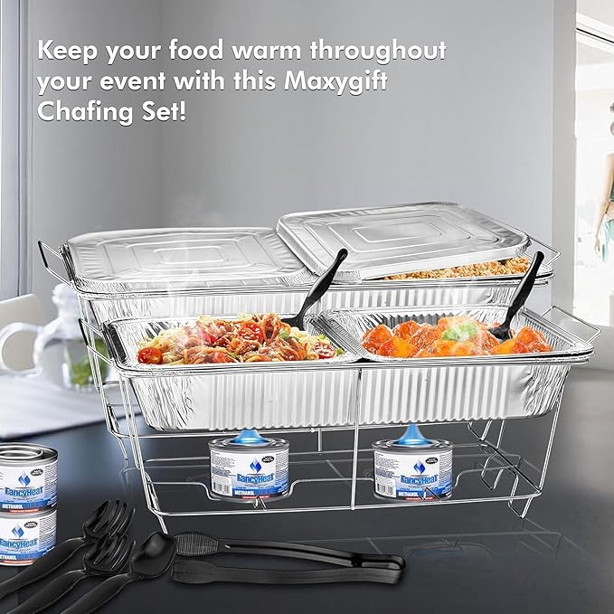 Chafing Wire Rack Buffet Stand - Full Size Racks For Dish Serving Trays Food Warmer (6)