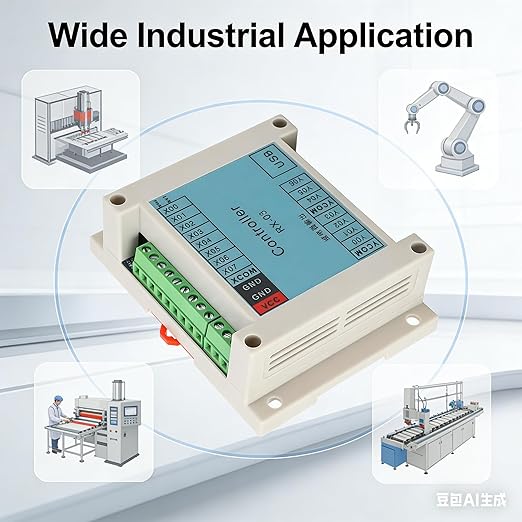 Programmable Logic Controller, PLC 8 Input 7 Output Programmable Control Board for Industrial Automation Magnetic, Programmable Logic Circuits