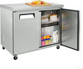 DeepTide 48" W Commercial Undercounter Worktop Refrigerator, 14 Cu.ft Commercial Refrigerator with 2 Door, 33-40°F, Stainless Steel, ETL&DOE, for Restaurants, Stores, kitchen