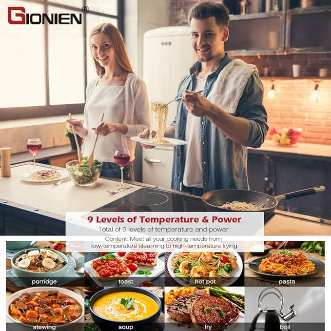 Electric Cooktop 30 Inch 220V~240V, Drop-in Ceramic Stove Burner,4 Burners Black Glass Cooktop with Flexible Ring,7200W Built in Electric Stove,Touch Control