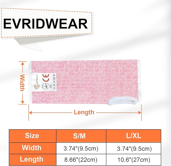 Evridwear Arm Protectors for Thin Skin and Bruising Cut Resistant Arm Sleeves Arm Guards Protective Sleeves for Men Women