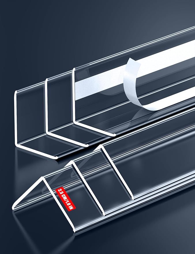 6PCS Clear Self-Adhesive Wall Corner Protectors，Corner Guards & Edge Protector for Wall Door Frame Cabinet Baseboard & Door, Table, Stair (48" X 1.0")