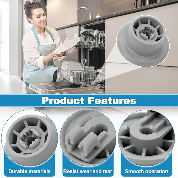 10016657 Dishwasher Lower Rack Wheel Kit-4P, Suitable for SHP865ZD5N, SHP878ZD5N, SHPM65W55N