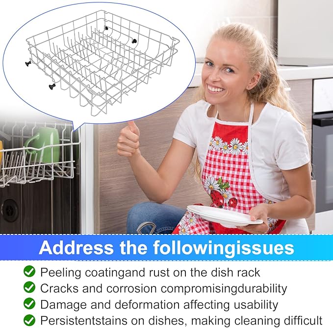 PakaLife 5304535380 Dishwasher Rack Replacement,Dishrack for Kenmore Crosley Frigidaire (5304535380)