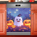 Halloween Ghosts Pumpkins Dishwasher Magnet Cover Sticker Magnetic Refrigerator Panel Front Door Fridge Microwave Decal