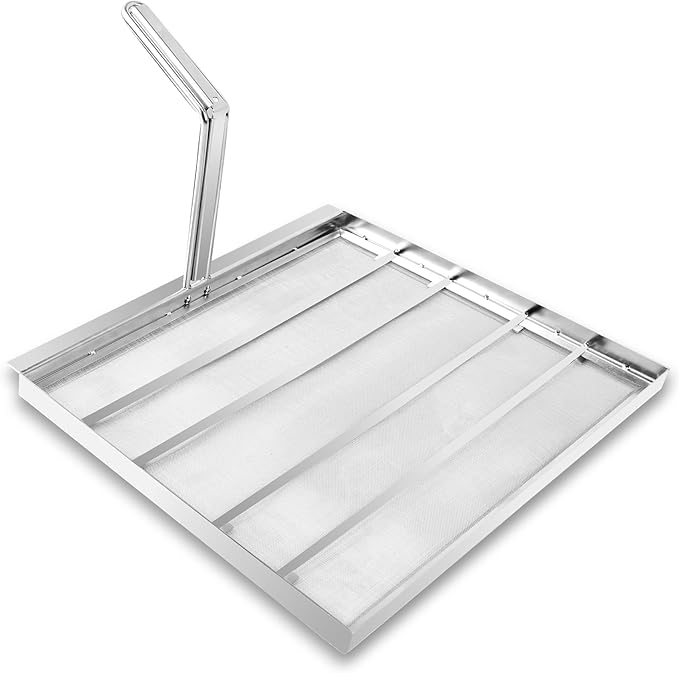 Commercial Deep Fryer Filter AF45, 13.75" x 13.75" 304 Stainless Steel with 500 Micron Mesh to Intercept Residue, Deep Fryer Filters for Cleaner Performance in Restaurants & Kitchens