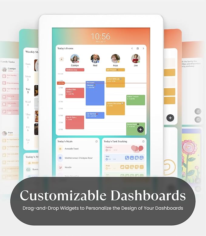 Cozyla Mate Calendar+ 2: 15.6" Digital Calendar Wall Touch Screen Chore Chart Customizable Dashboard Smart Electronic Display for Family Schedules Meal Plan All App Support Wall Mount Planner for 2026