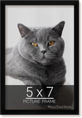 wallsthatspeak 5x7 Black Picture Frame for Puzzles Posters Photos or Artwork