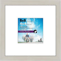 Americanflat 8x8 Picture Frame with Shatter-Resistant Glass - Use as 4x4 Frame with Mat or Display 8x8 Photo Without Mat - Signature Collection - Square Frames for Tabletop and Wall - Light Wood