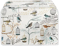 Art Birds Print Bread Maker Cover 2 Slice Dust-proof Microwave Toaster Oven Cover Washable, Anti Fingerprint Bread Machine Protector for Kitchen Accessories