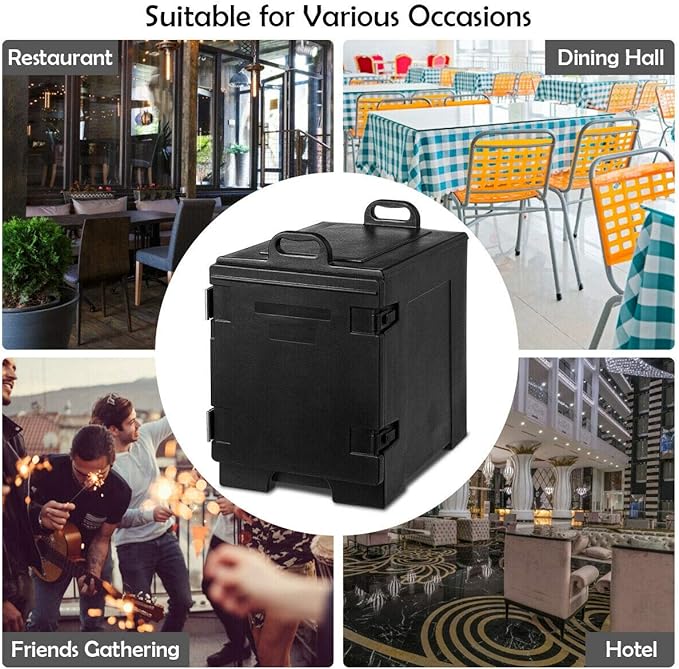 COSTWAY Catering Food Warmers, Hot Boxes Catering for 5 Full-Size Pan, 81 Quart Capacity, Stackable Design, Handles, Portable Insulated Food Carrier for Family Gathering, Canteen, Restaurant, 2