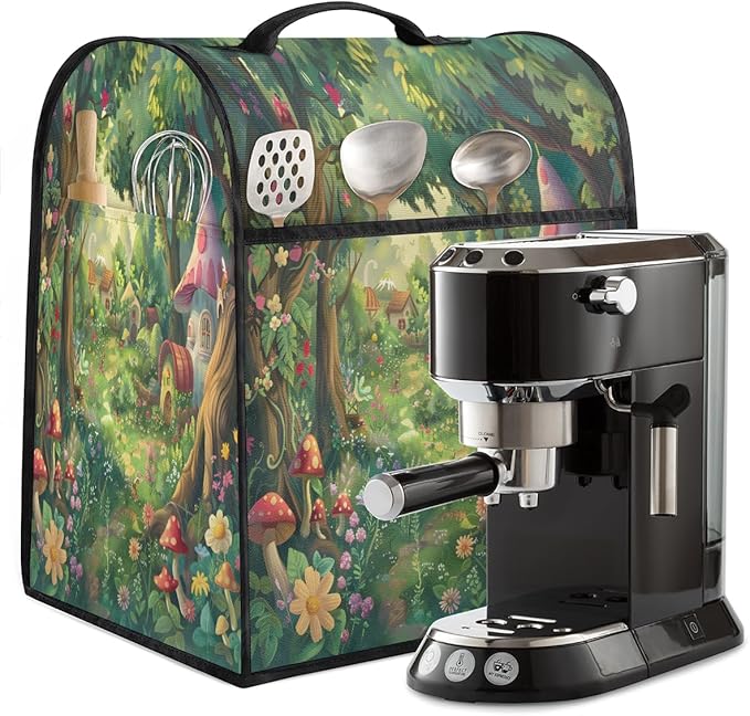 Kitchen Aid Mixer Cover Forest Castle Tree Stand Mixer Cover Compatible with 6-8 Quarts Stand Mixers, Dust Covers with Zipper Pocket Foldable Washable Kitchen Aid Organizer Bag