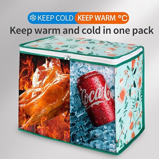 Bodaon 5-Pack Cooler Insulated Food Delivery Bag, Thermal Hot Pizza, X-Large Bags for Grocery/Catering/Shopping, Rideshare Delivery Bag, Large Cold Frozen Accessories, Flower