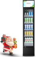 BODEGACOOLER Commercial Merchandiser Refrigerator, Glass Door Commercial Beverage Refrigerator, Beverage Display Cooler with Soft LED Light and Adjustable Shelves, 5.7 Cu. Ft. Single Swing Door, Black