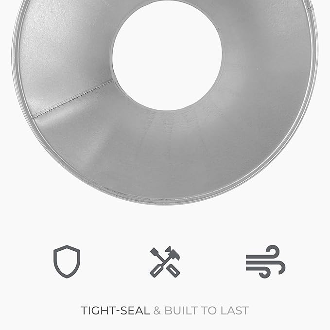 12"" to 6"" Inch Round Duct Reducer - Galvanized Steel Pipe Increaser - Coupling for Round Duct Ventilation Systems - Heating & Cooling, HVAC, Gray