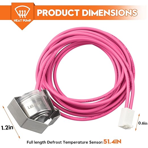 HH18HA279 Heat Pump defrost Thermostat/Sensor Compatible with Carrier/Bryant Payne/Nordyne Heat Pump System,Replaces 50VT 024 300, 50VT 030 300, 50VT 030 500,Compatible with Most HVAC Control Systems