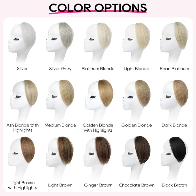 REECHO Clip in Hair Volumizer, Short Thick Clip in Hairpieces Adding Extra Hair Volume Extensions for Women with Thin Fine (Honey Blonde with Highlights, 8 Inch(Pack of 2))