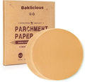 Baklicious 250Pcs 4 Inch Parchment Paper Rounds. Non Stick Round Parchment Paper, Baking Parchment Circles for Cake Baking, Patty Separating, Tortilla Wrapping