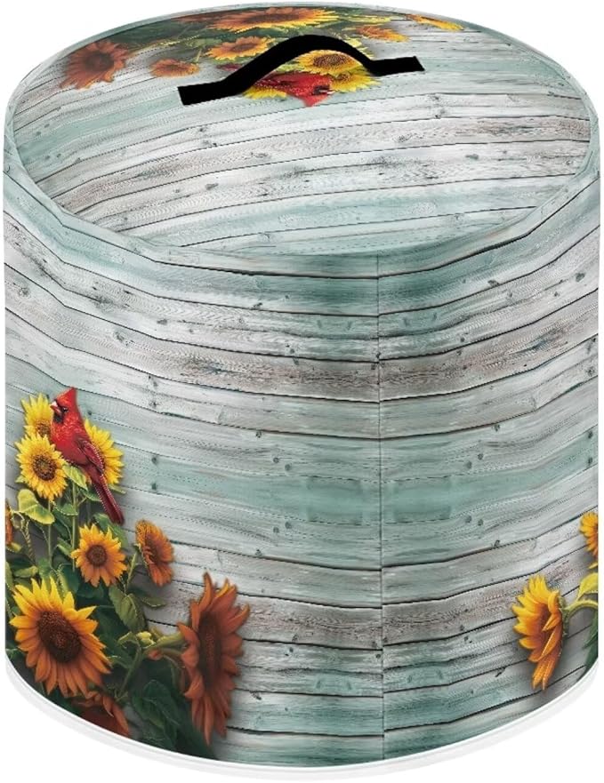 Xoenoiee Cardinal Bird Sunflower Print Kitchen Appliance Dust Cover with Pockets, Electric Pressure Cooker Cover for qt Compatible with Crock Pot, Rice Cooker Cover, for 6 Qt Pot