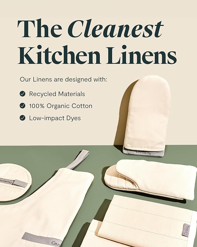 Caraway Apron - 100% Organic Cotton Apron - Features 2 Pockets & Adjustable Neck Strap