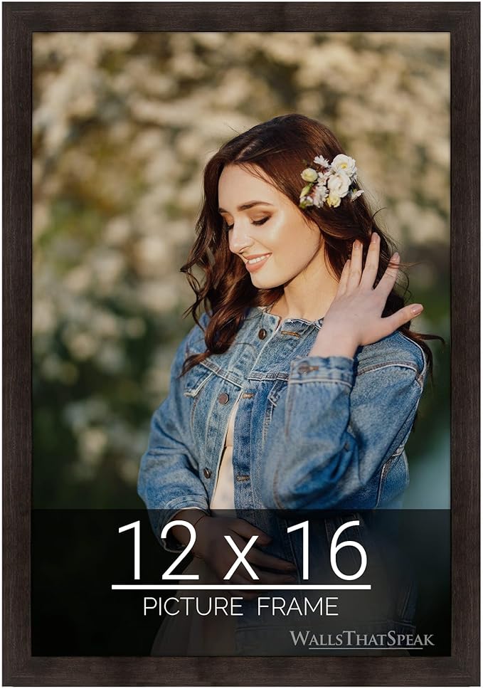 wallsthatspeak 12x16 Espresso Brown Picture Frame for Puzzles Posters Photos or Artwork