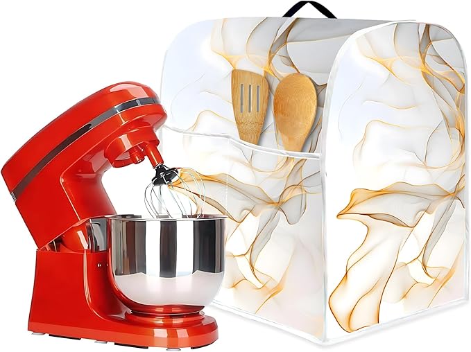 Mixer Dust Cover for 6-8 Qt Stand Mixer, Cloth Cover with 2 Storage Pockets for Stand Mixer Protective Covers Large for 6-8 Quart Mixer