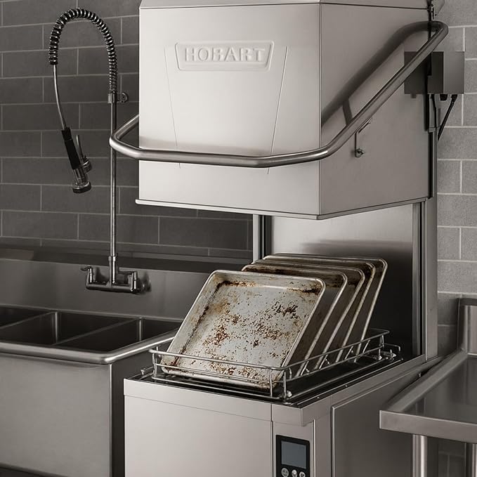Commercial High-Temp Dishwasher, Door Type with Booster Heater, AM Series by Hobart