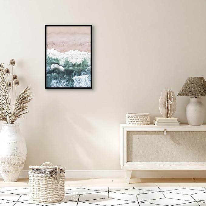 Americanflat 16x22 Picture Frame with Polished Plexiglass - Streamline Collection - Thin Border Picture Frame for Wall Display - Hanging Hardware Included - Black