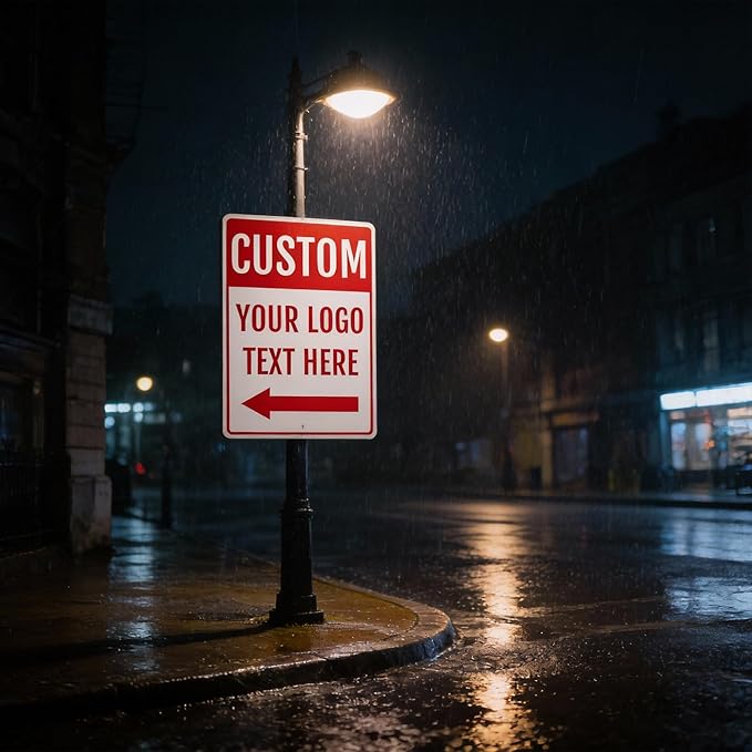 Extra Large Custom Outdoor Metal Sign for Garage Business Wall, 30x24 Inch, Rust-Free Aluminum Weather Resistant, Waterproof, Durable Ink, Easy to Mount