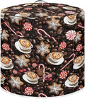 Coffee Dust Cover for Kitchen Instant Pot Accessories Appliance Cover Quart Pressure Cooker Air Fryer Rice Cooker Kitchen Appliance Dust Covers with Storage Pockets Size L
