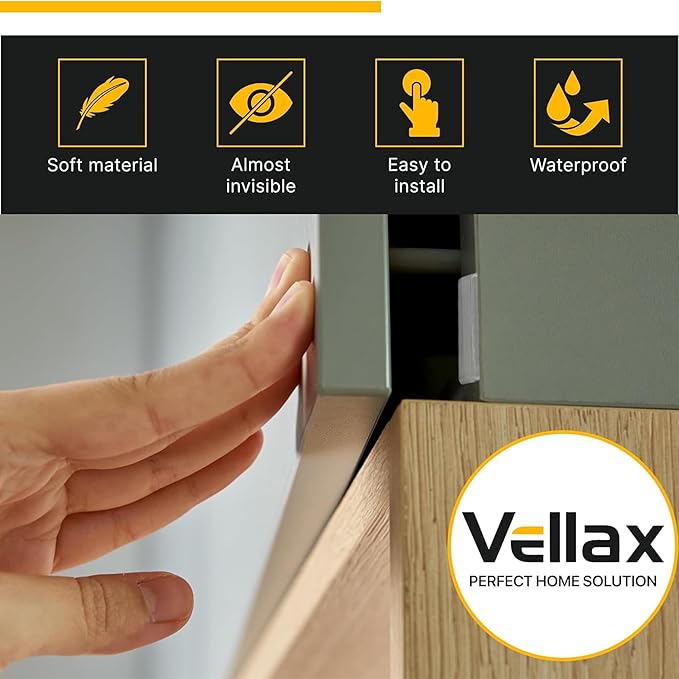 104 Clear Cabinet Bumper Pads – Self-Adhesive Silicone Buffer Set with 4 Shapes for Doors, Drawers & Furniture – Sound Dampening & Surface Protection