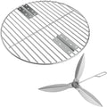 7441 Folding Replacement Parts for Weber Charcoal Grill Grate for Weber 22-1/2-Inch One-Touch Cleaning System Kit 7444, Stainless Steel Grate for Weber Kettle Parts for 22''Charcoal Grill