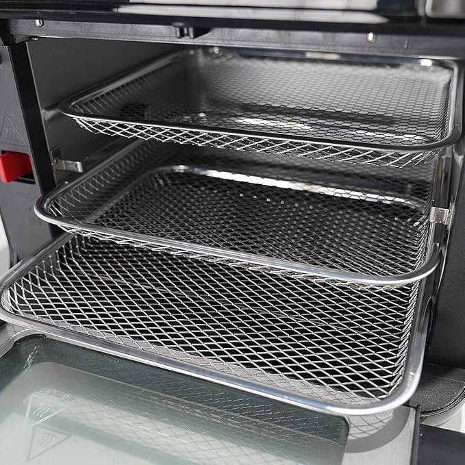3-Pack Cooking Crisper Trays: Mesh Stainless Steel Replacement Trays Fit Instant Pot Air Fryer Oven 10QT - Max Airflow - BPA-Free - Teflon-Free - 2026