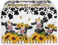 UNICEU Sunflower Farm Cow Animal 2 Slice Quilted Toaster Dust Cover & Bread Maker Cover for Small Appliances