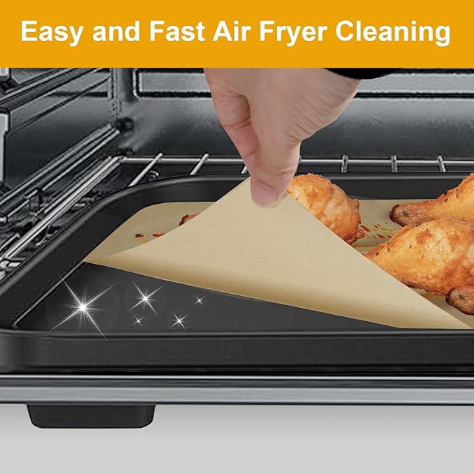 100Pcs 12-inch Air Fryer Parchment Paper Squares Baking Parchment for Cuisinart Air Fryer Cuisinart Convection Toaster Oven,